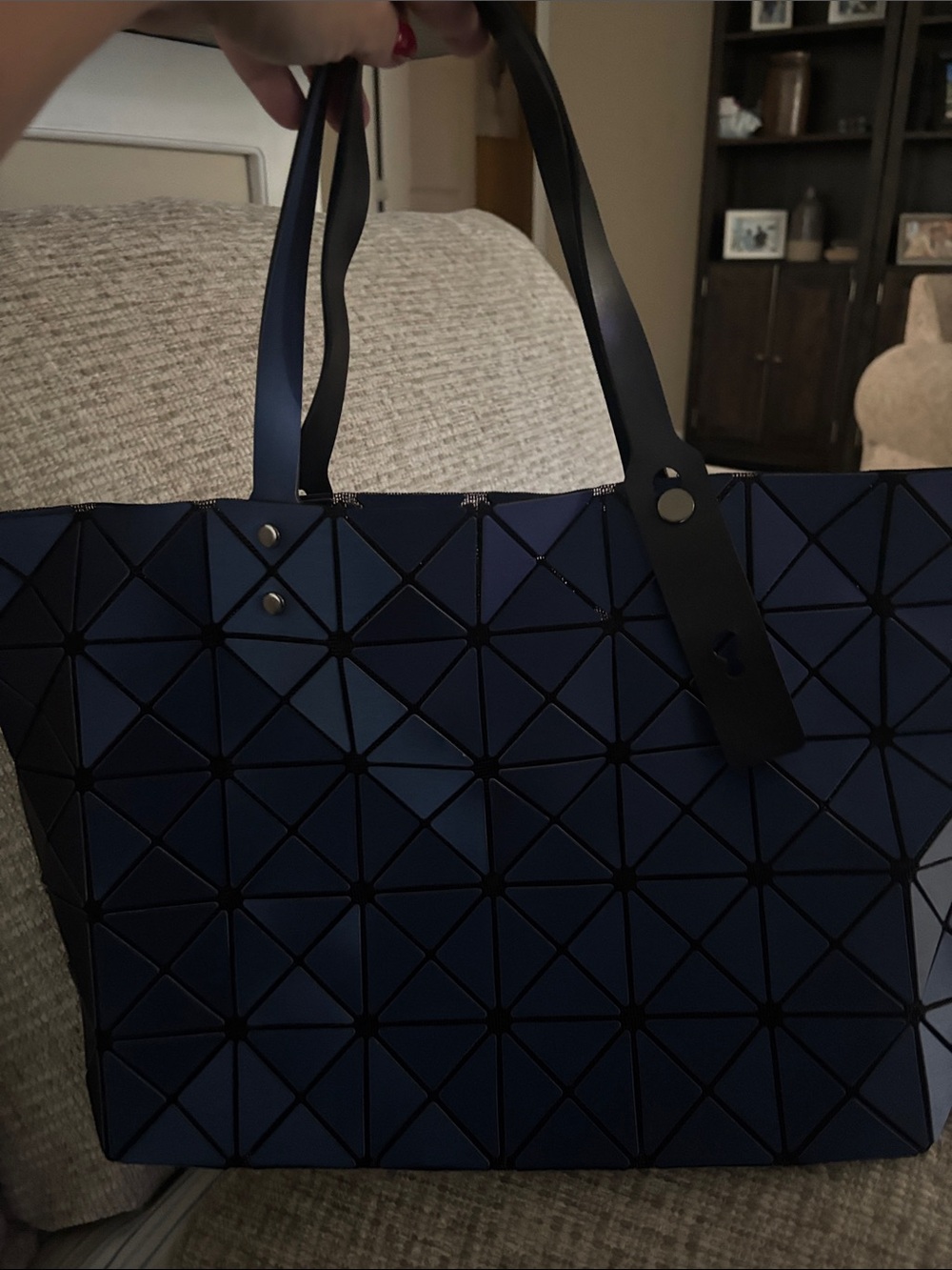 Issey Miyake Bao Bao Prism Blue Geometric Tote Bag